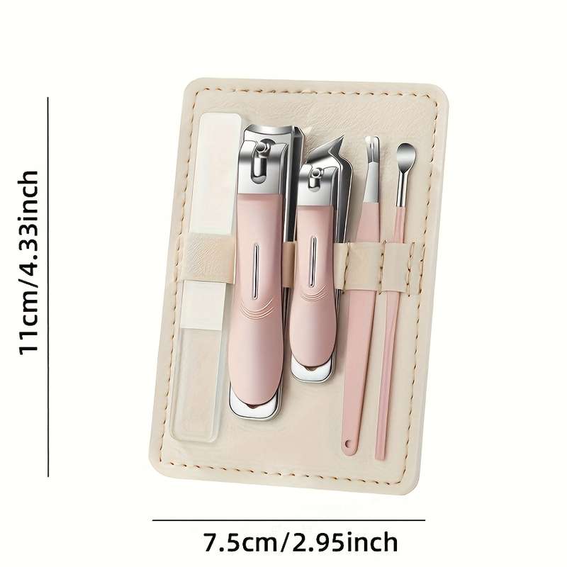 5pcs/Set Nail Clipper Set Nail Care Scissors Nail Clipper Trimmer Nail Art Tools with Portab