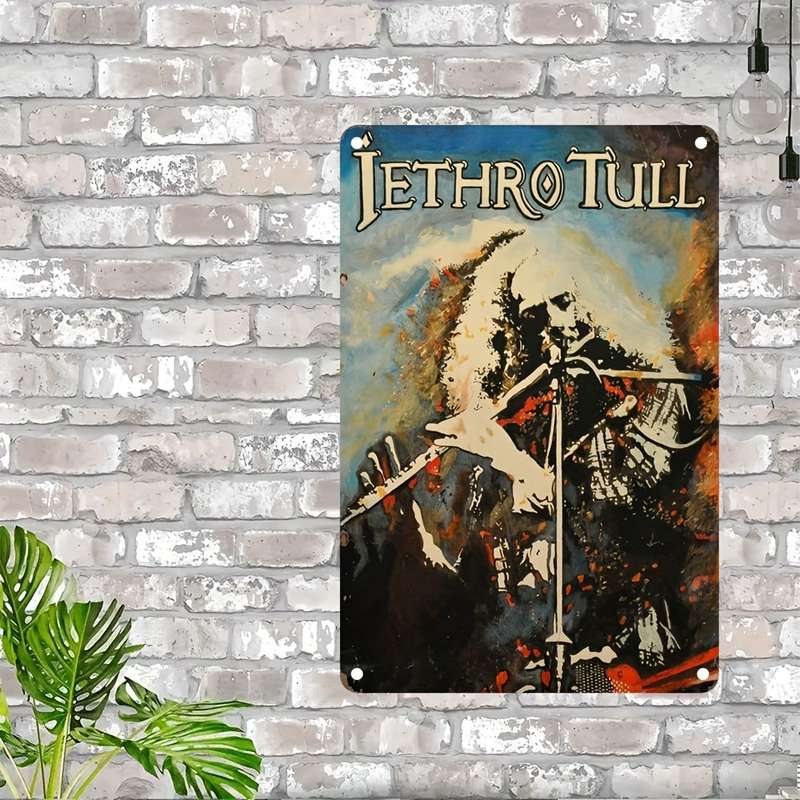 1pc Jethro Tull Band Vintage Rectangular Aluminum Sign Rock Music Wall Art Plaque for Room Home