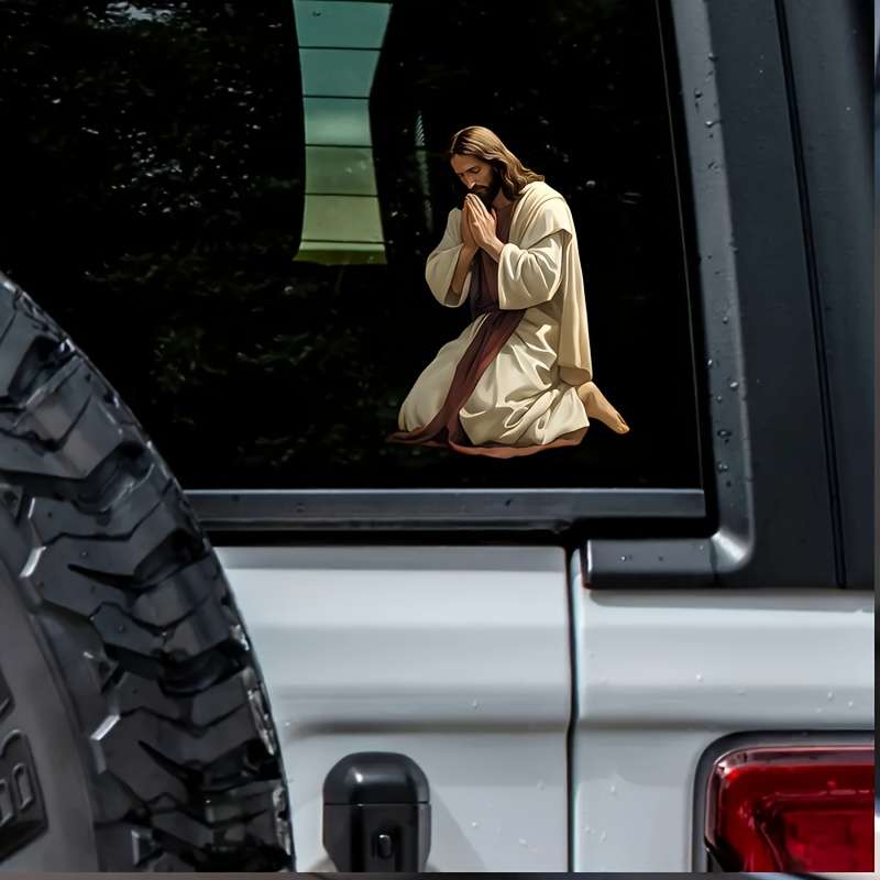 1pc 14.99cmx11.0cm Jesus Christian Themed Stickers