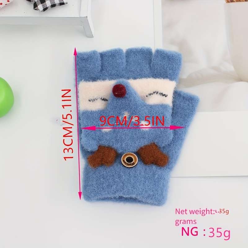 1 Pair Red Warm Gloves