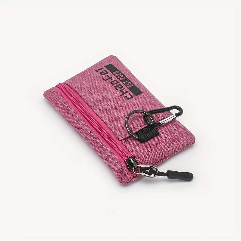 1pc Oxford Fabric Coin Purse Portable Key Card Holder Fashionable Mixed Colors