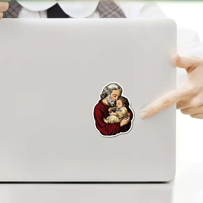 1pc Jesus And Baby 10.5cm  4.13in Jesus Christian Themed Stickers