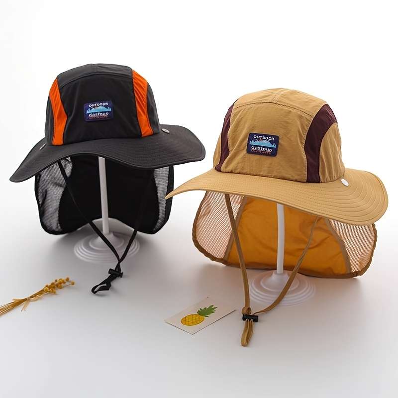 1pc Japanese-Style Summer Outdoor Breathable Parent-Child Shawl Hat with a Wide Brim Suitable for