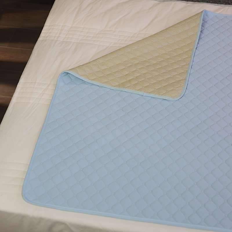 1piece Ice Silk Checkered Pad   Grey Cooling Pad