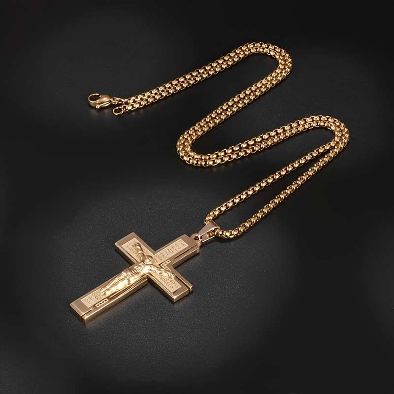 1 Piece Golden Jesus Theme Pendant
