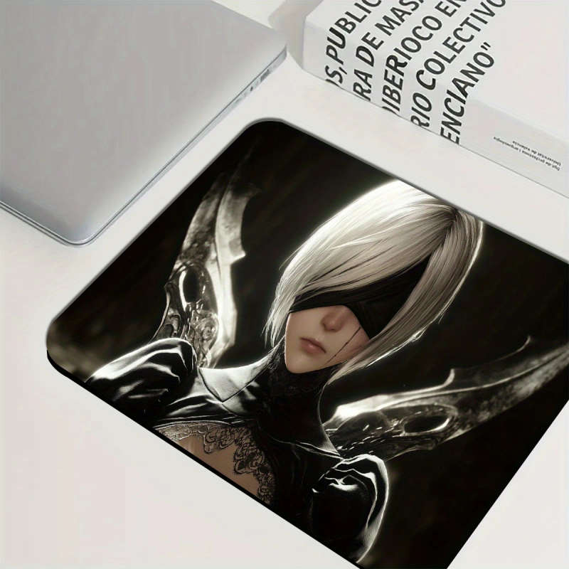 1pc 21x26cm  Durable Gaming Mouse Pad with Stylish Modern Female Character Design