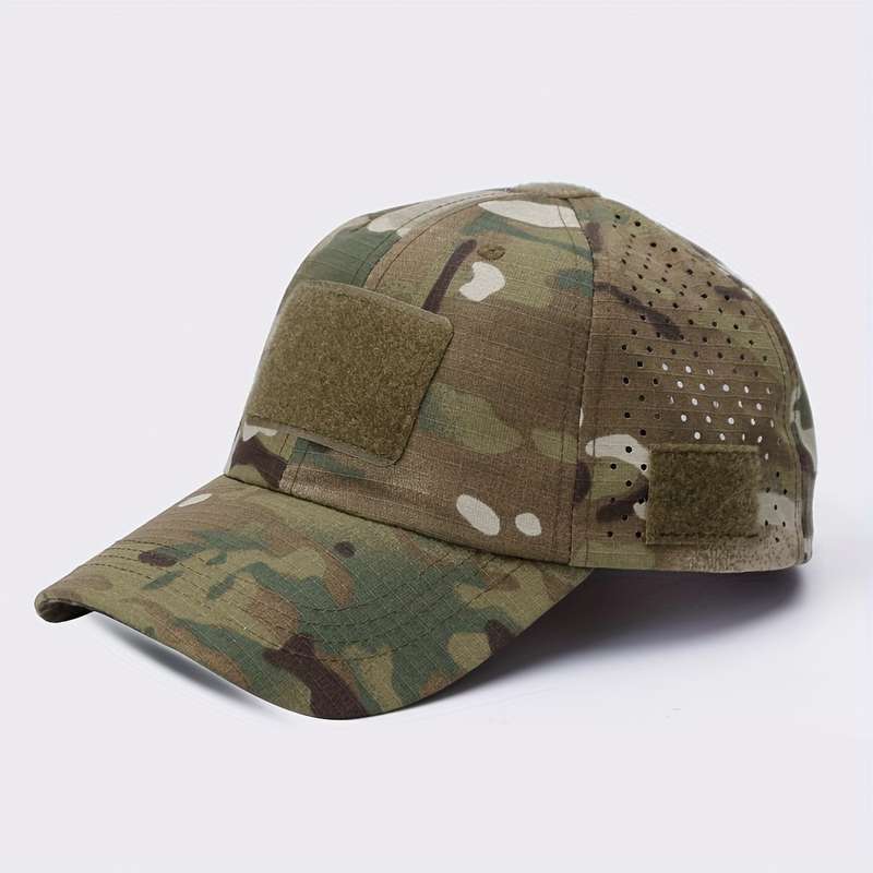 1pc Summer Men's Camouflage Baseball Cap Sun Protection Breathable Outdoor Hat Suitable for Fishing