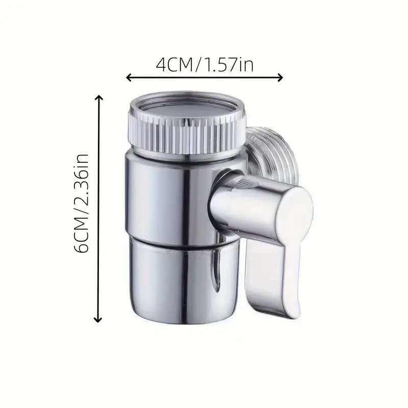 A Household Faucet With An External Splitter One-to-two Adapter Universal Conversion Water Inlet