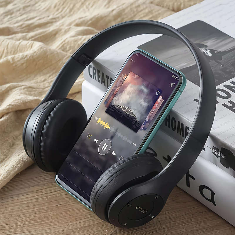 1pc Wireless Over-Ear Headphones 20H Playtime Wireless 5.0 Noise Reduction Comfortable Padded Ear