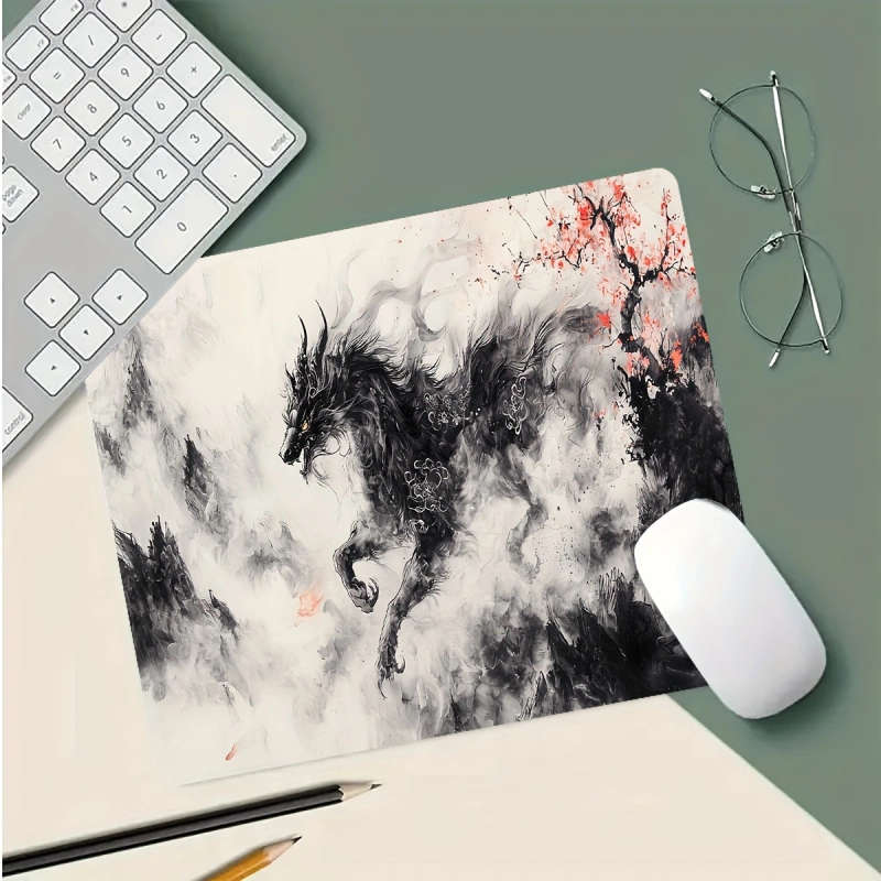 1pc 21x26cm Watercolor Fantasy Mythical Creature Mouse Pad Mysterious and Durable Office Desk Access