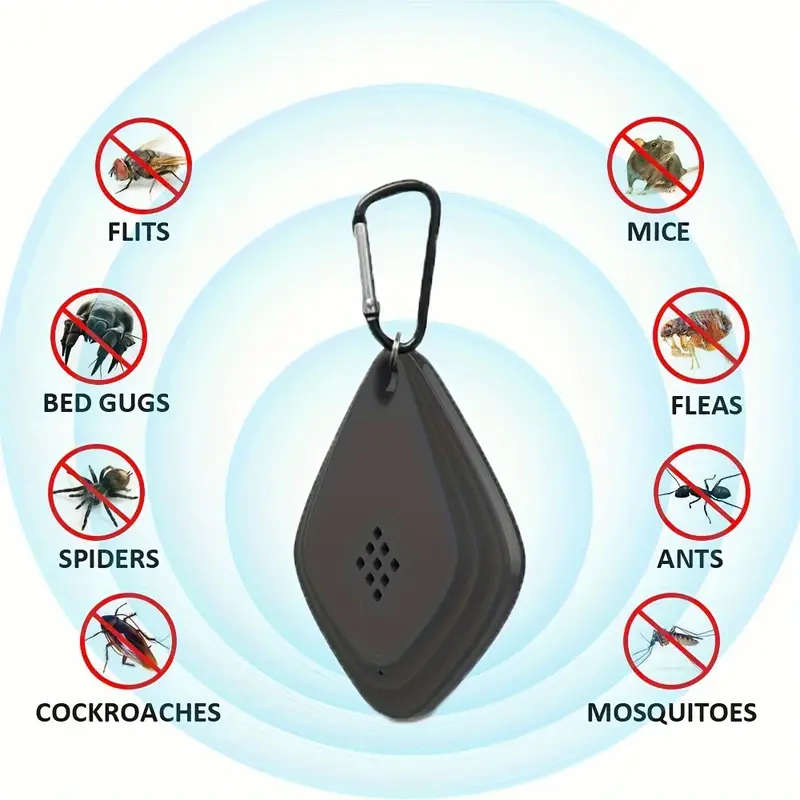 1pc USB Rechargeable Soundwave technology Pest Repeller Portable Safe for Home Outdoor Use Effective