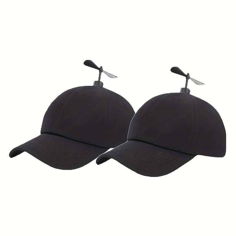 1pc Adjustable Baseball Cap with Propeller Design Unisex Lightweight Breathable Acrylic M