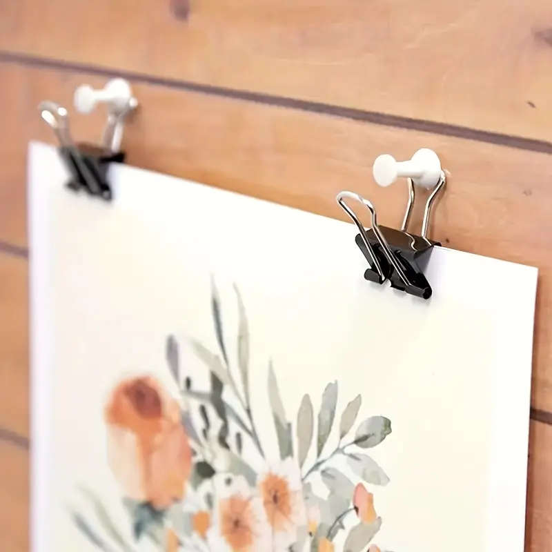 30pcs Durable Rust-Resistant Metal Binder Clips Small Paper Clamps for Office Classroom Teachers
