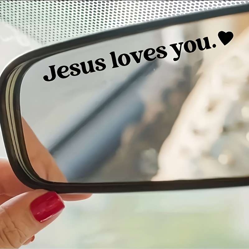 1pc White Jesus Christian Themed Stickers
