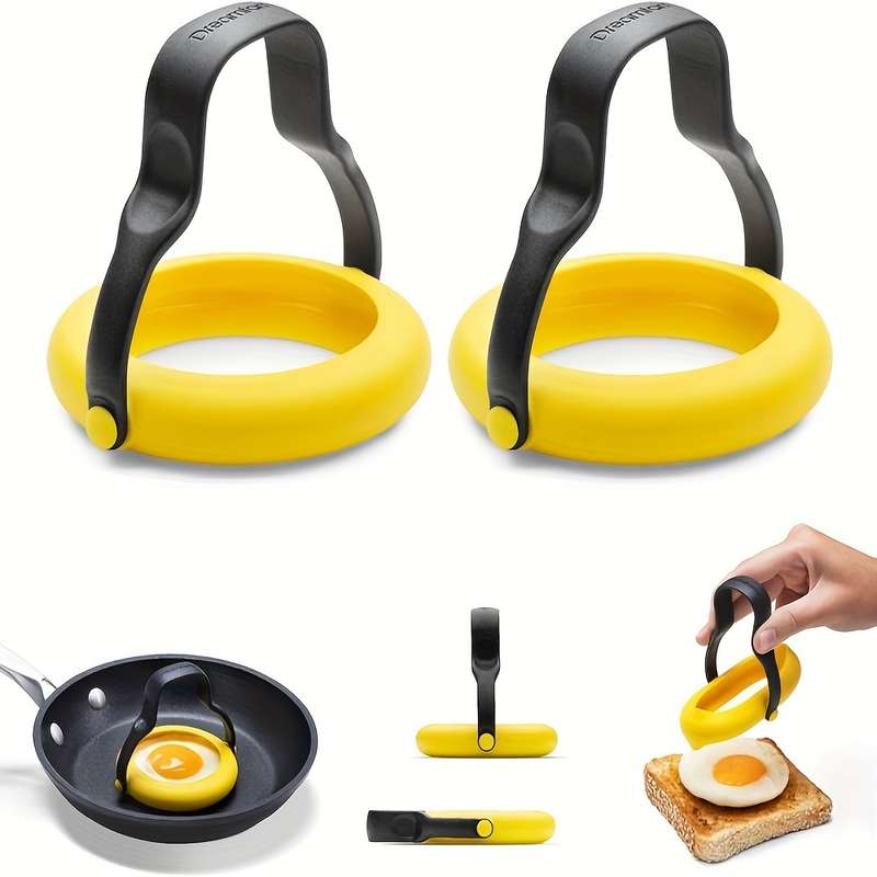 1pc Tritan Material 3-in-1 Easy Flip Egg Cooking Molds with Handle No-Leak Egg Rings for Perfect F