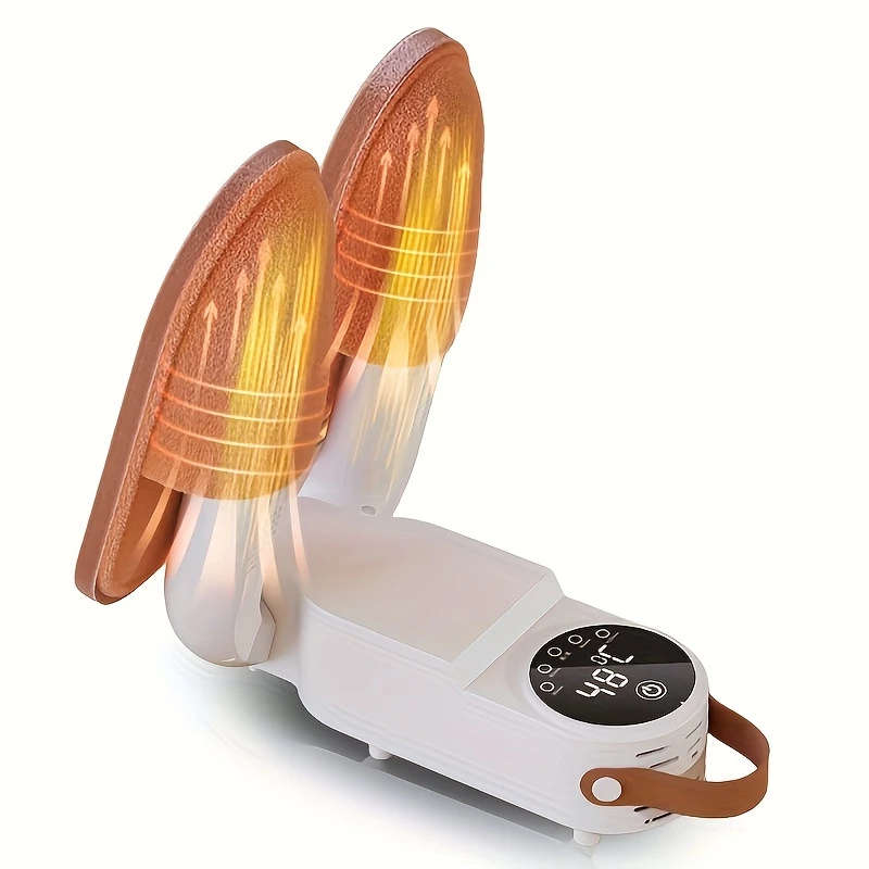 1pc Portable Shoe Dryer Quick-Dry Deodorize Quiet Operation with Smart Timer Foldable Design for Wor