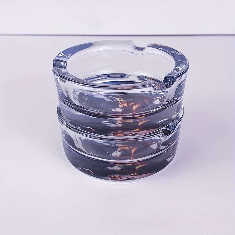 1pc Cartoon Character Glass Ashtray Round Clear Durable Ideal for Cigarette Butts Cigarette B