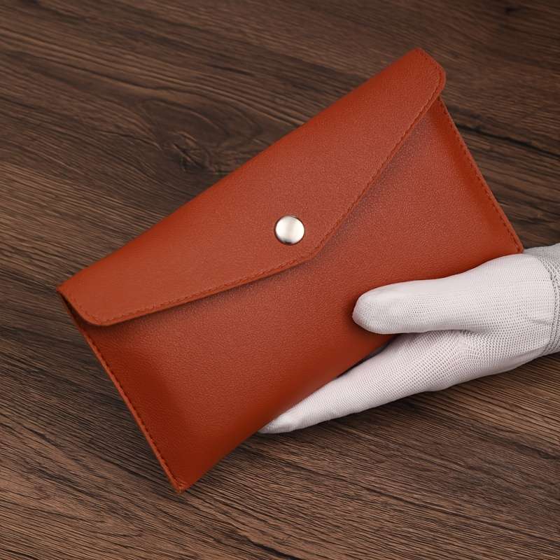1pc A Wallet Made of Faux Leather with 1 Or 2 Buttons a Reusable Coin Envelope Wallet a Simple So