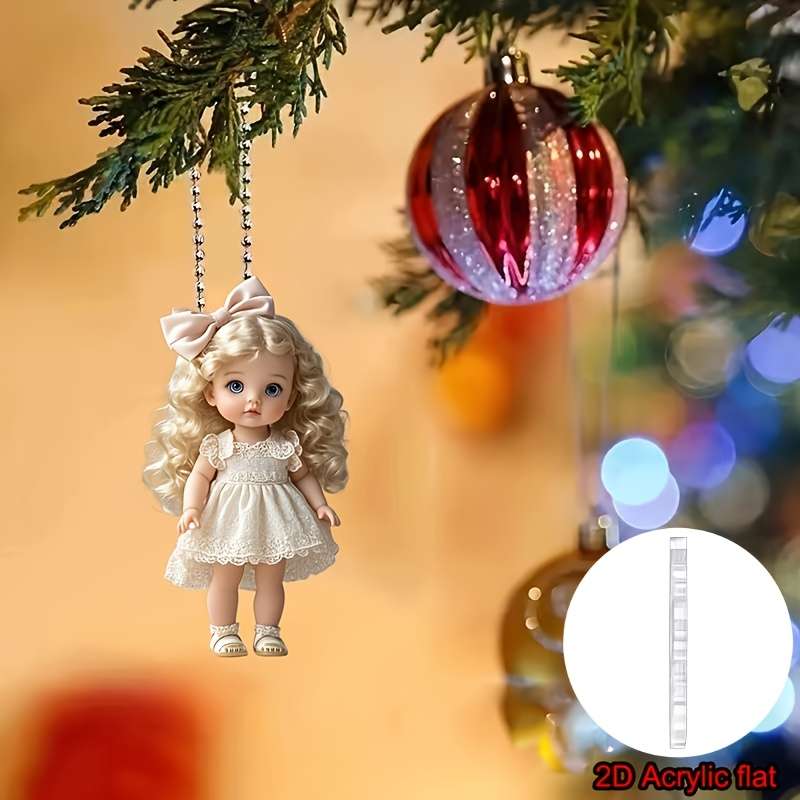 1pc 2D Flat   Classic Acrylic Doll Pendant Multi-Functional Hanging Ornament Suitable for B