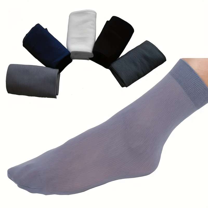 10 Pairs Gray One Size High Elastic Socks
