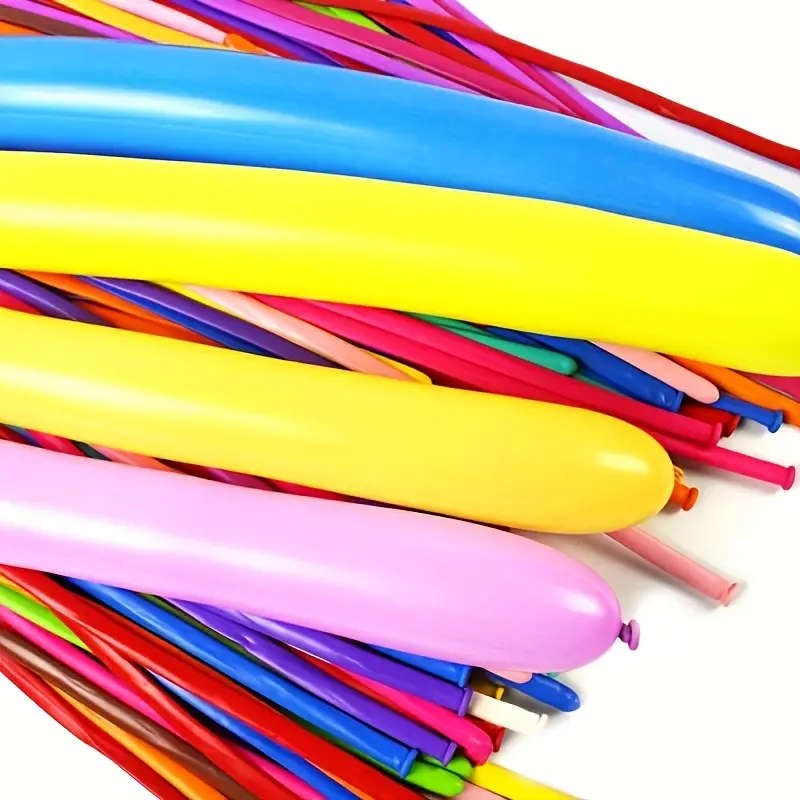 50 Bright And Colorful Latex Balloons
