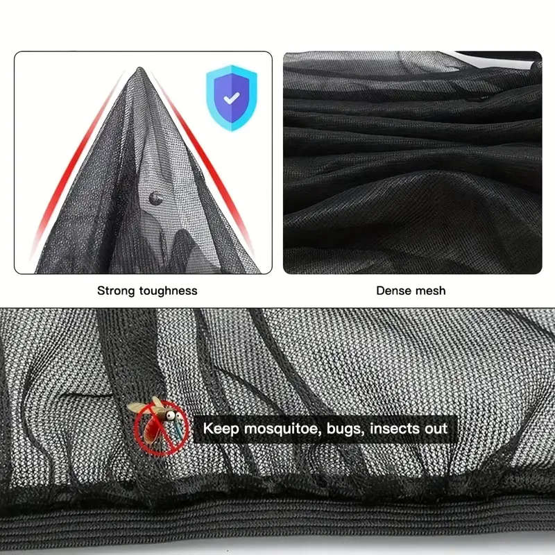 4pcs Polyester Car Sunshade Screen UV Protection Anti-Mosquito Insulation Reflective Awnings