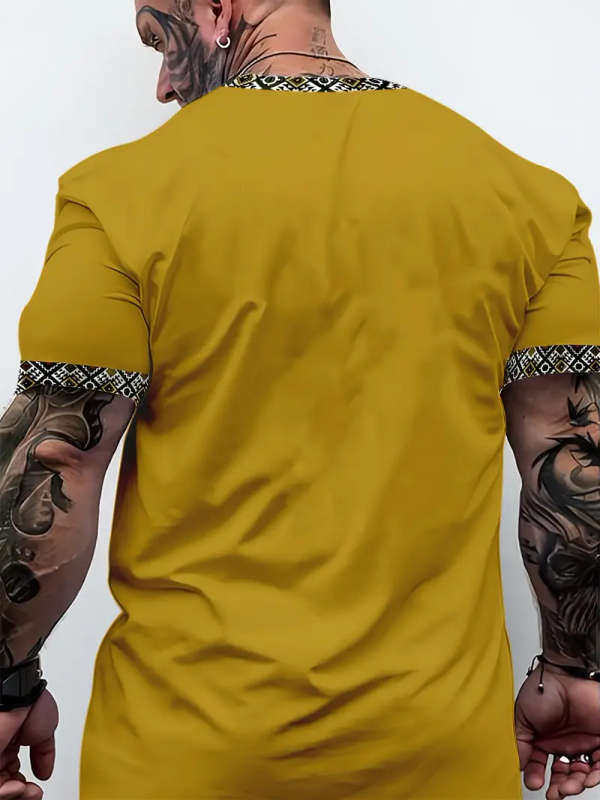 Men's Ethnic Totem T-Shirt - Soft, Breathable, Casual Crew Neck