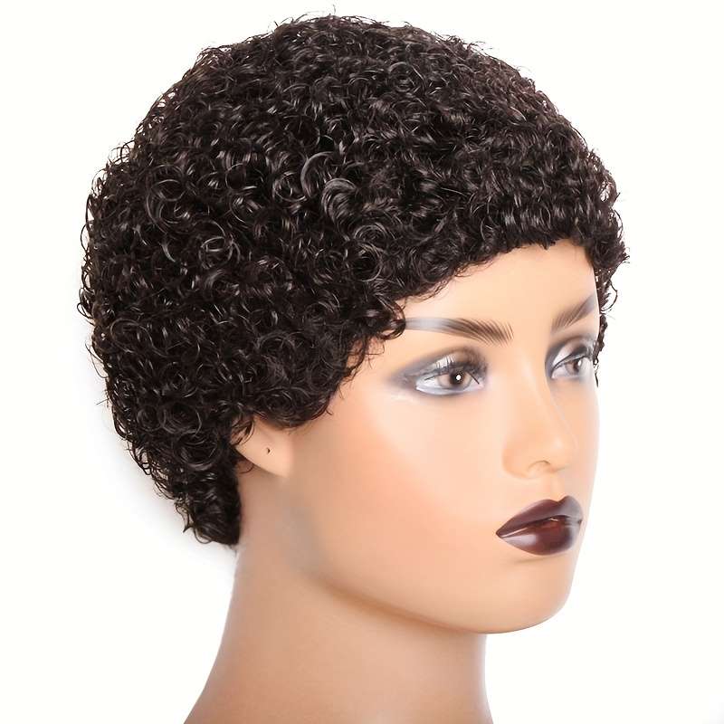 1Pc Natural Black 10.16cm Fashion Design Wig