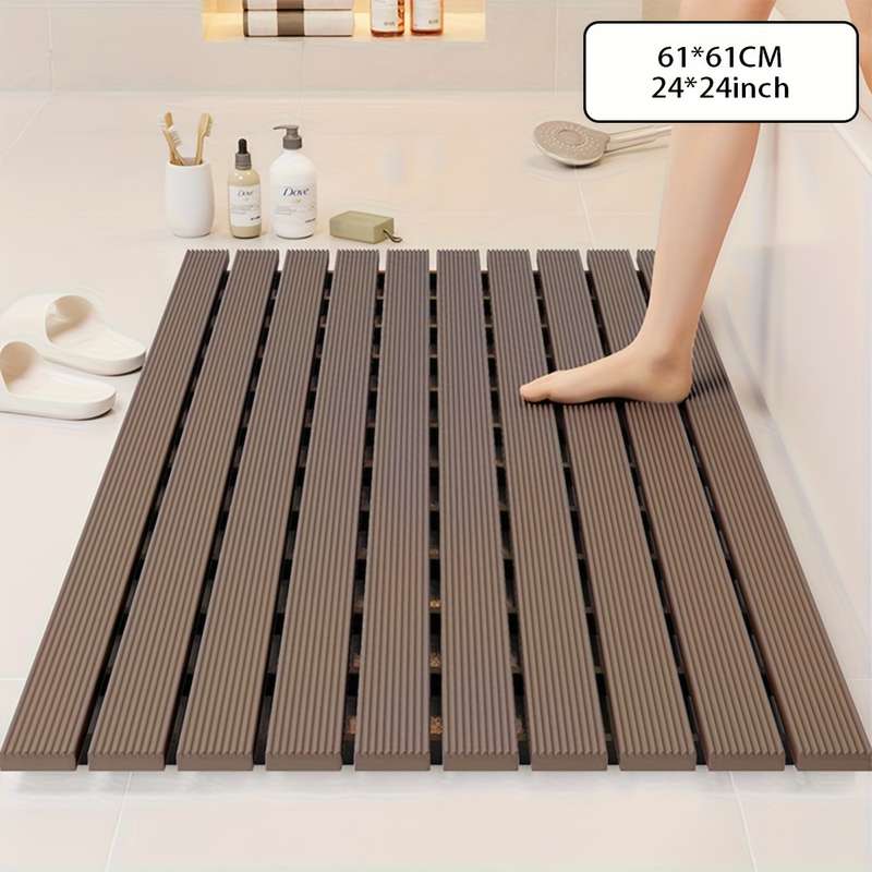 1Pc Brownness 24.01x24.01inch 61x61cm Floor Mat
