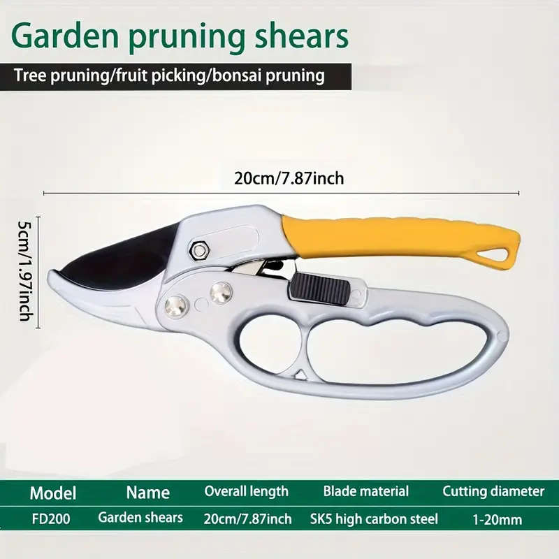 Manual Gardening Pruning Shears High Carbon Steel Gardening Shears