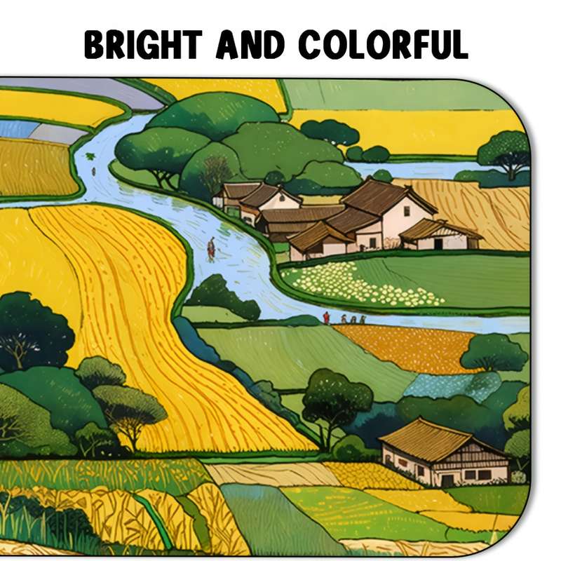 1000pcs Vibrant Rural Scenery Jigsaw Puzzle High-Quality Paper Multicolor Ideal f
