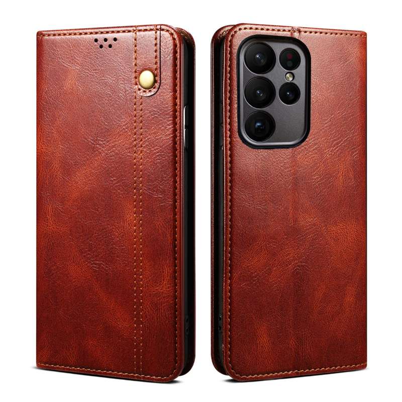 1pc Brown For Samsung Galaxy S22 Ultra 5G Phone Cases