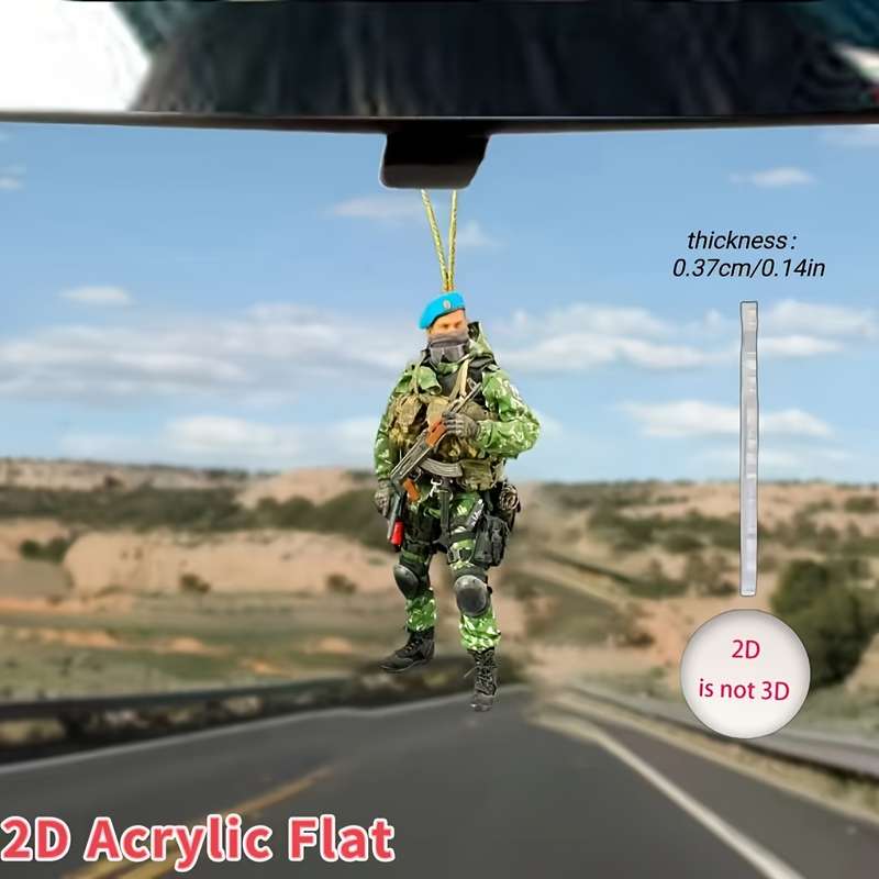 1pc 2D Flat   Acrylic One specialized  acrylic pendant for special forces soldiers