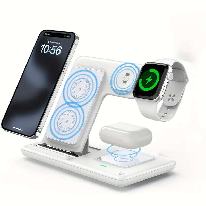 3 in 1 Folding Wireless Charging Station for iPhone 15 14 13 12 11 Pro Max Mini Plus AirPods 3 2 Pro