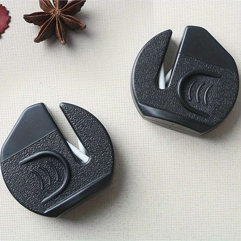 1pc Portable Mini Knife Sharpener No Power Needed Quick Easy Sharpening with Ceramic Stone