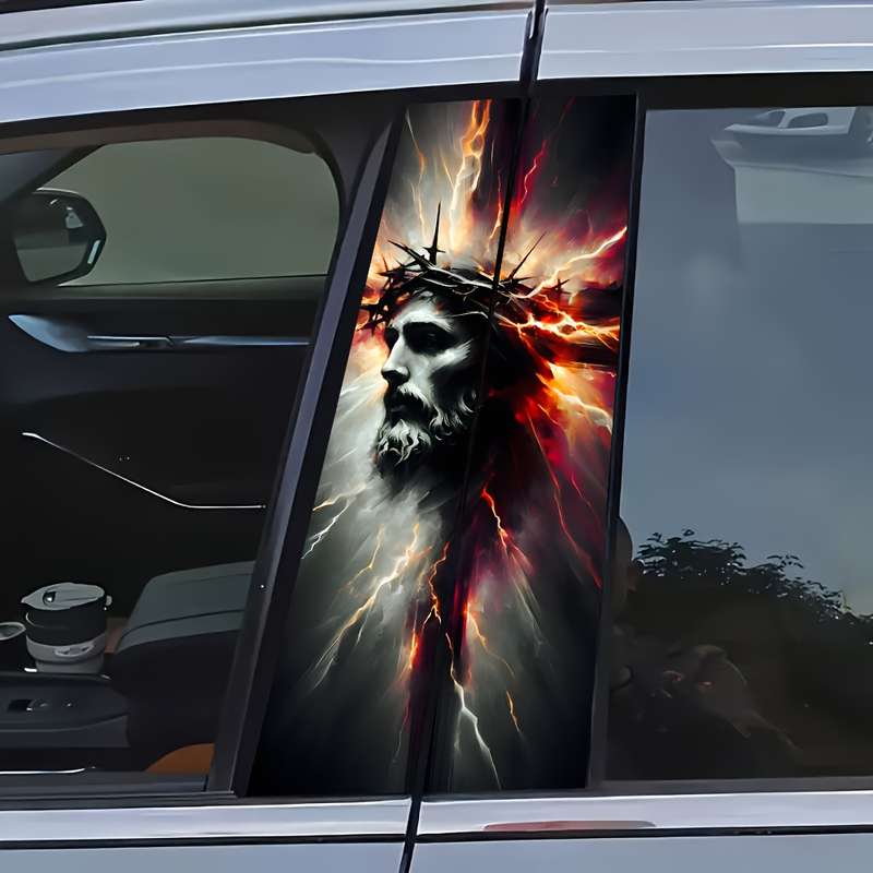 2pcs  Jesus Christian Themed Stickers