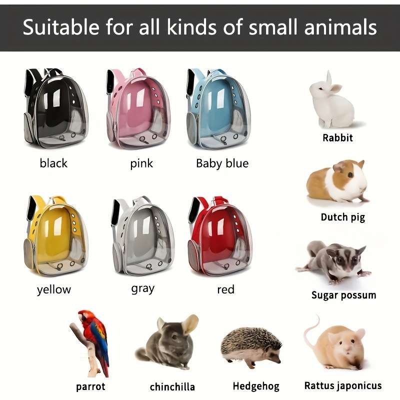 1pc One sizeStyle 9 hole breathable backpack grey Pet Bag