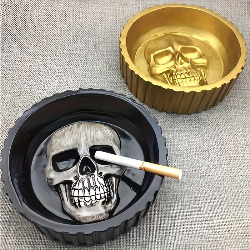 1pc DTOHO 1pc 3D Skull Head Silicone Mold 8.89 cm for Ashtray Jewelry Storage Epoxy Resin Plas