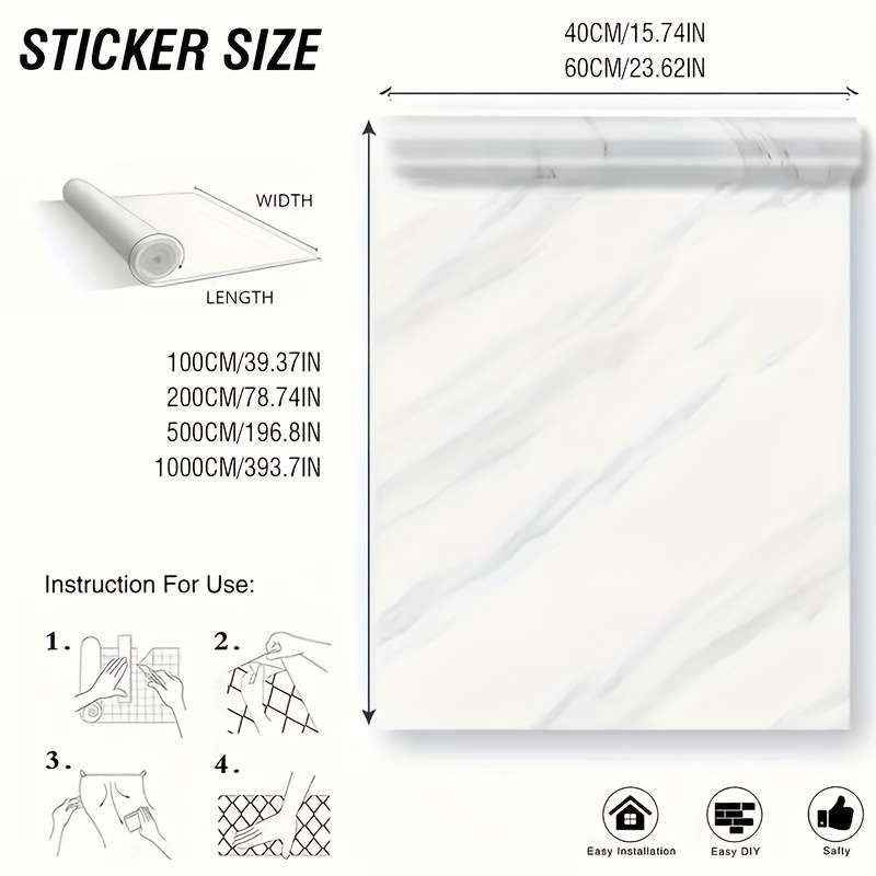 1PC Wall StickersPaint Gray60cm WideX10m Long