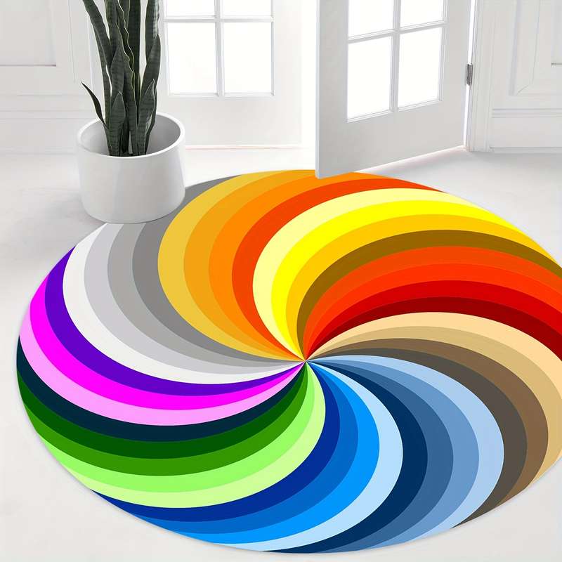 1Pc Round 59x59inch 150x150cm Floor Mat