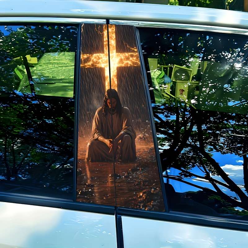 2pcs Jesus Christian Themed Stickers