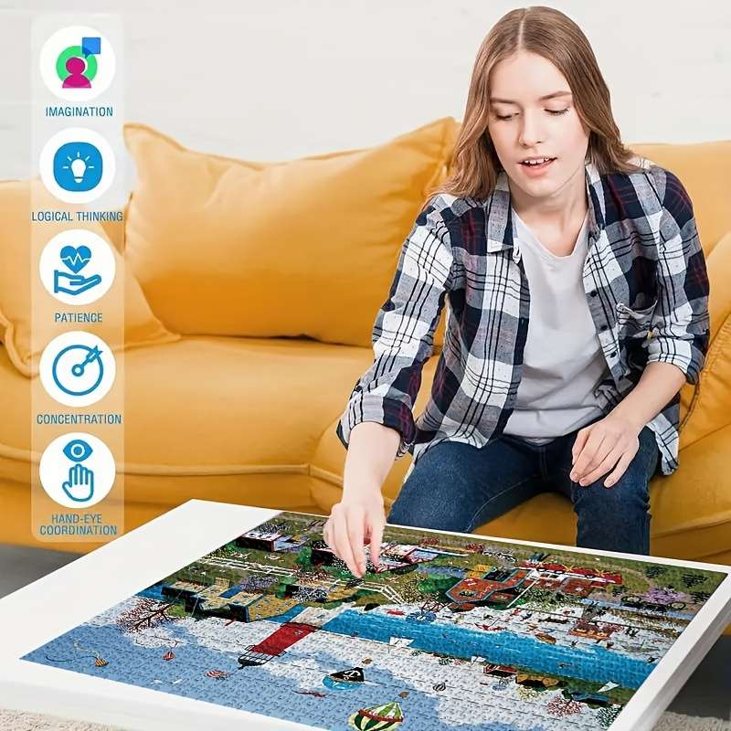 1000pcs Jigsaw Puzzle 75.01x50.01 cm High Difficulty Challenge for Adults Durable