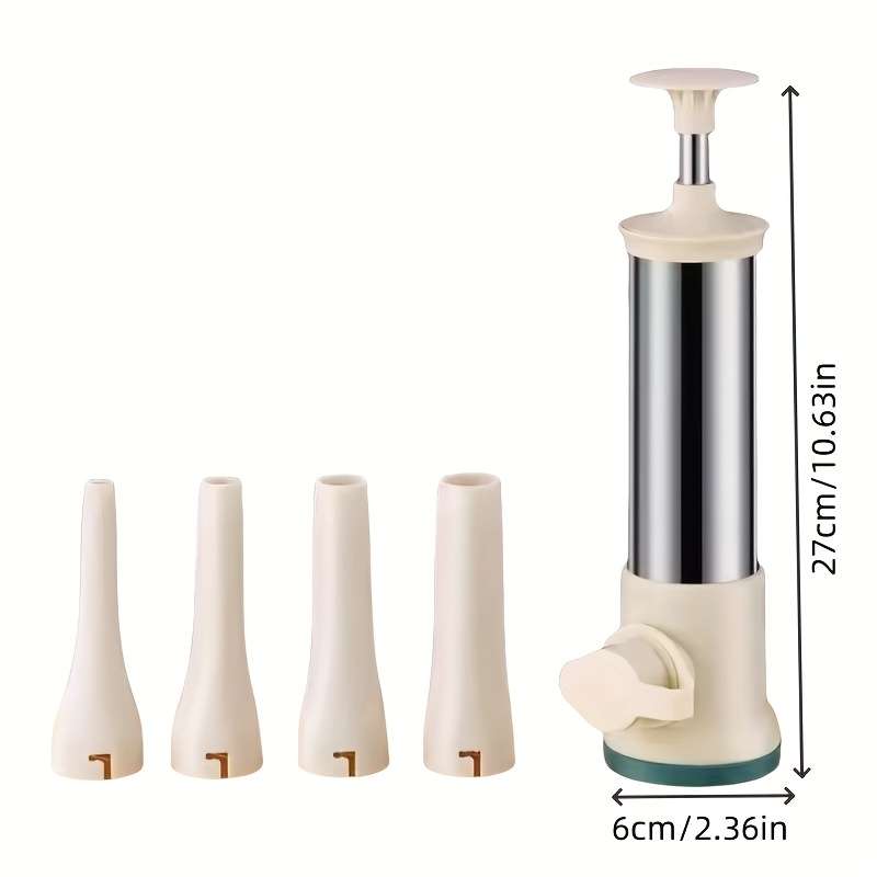 Manual Sausage Maker Stainless Steel Hand Push Press Homemade Sausage Bacon Tool Kitchen