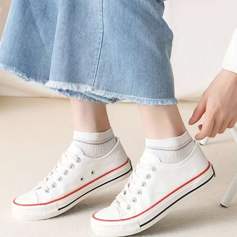 5 Pairs Mixed Colors One Size High Elastic Socks