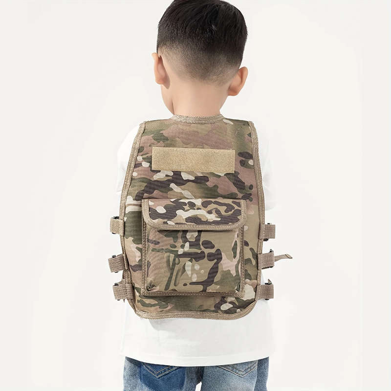 1pc Size S Youngsters's Outdoor Tactical Vest Summer Camp Camouflage Training Vest