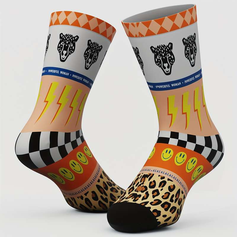 1 Pair Multicolor Size M Socks