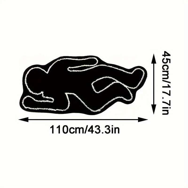 1Pc 60x140cm 23.6x55.1inch BlackBody Floor Mat