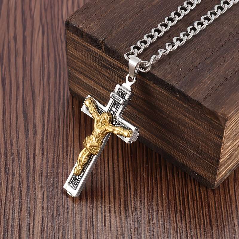 1 Piece GoldenSilvery Jesus Theme Pendant