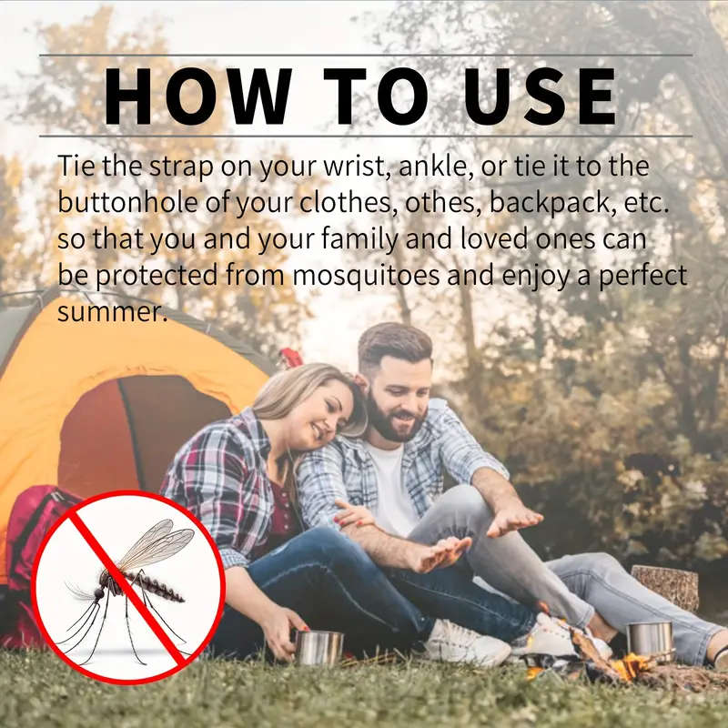1pc Mosquito Repellent Wristband Stylish Versatile Chemical-Free Safe for All Skin Types Effective