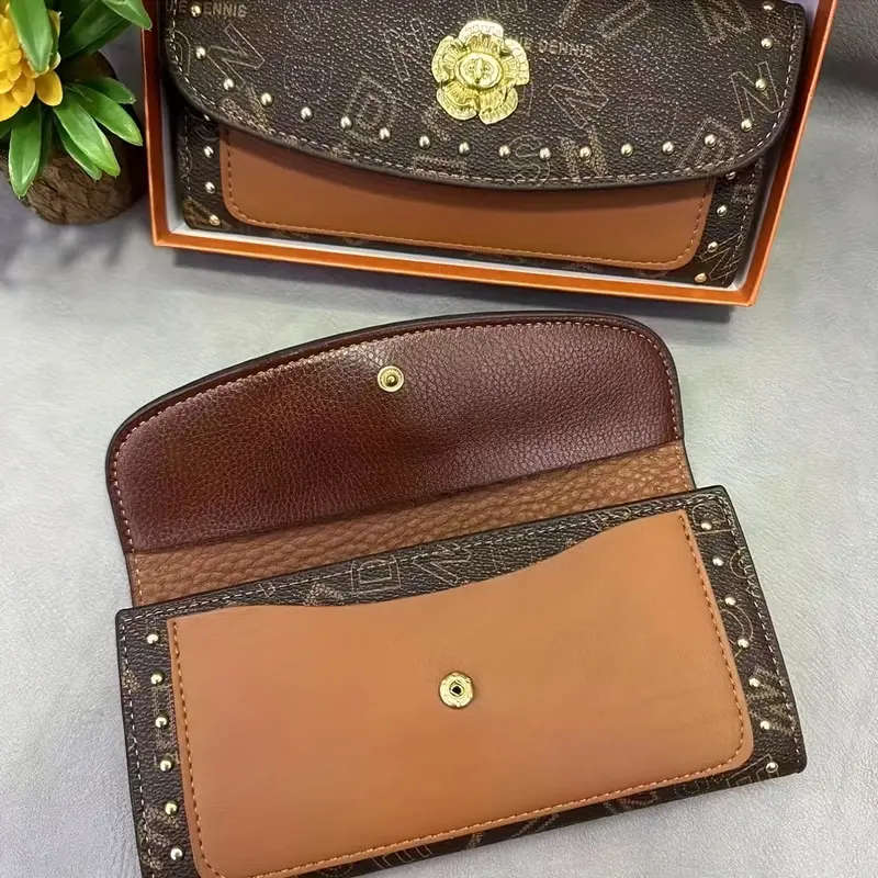 3Piece Women's Wallet Set with Clutch Card Holder Coin Purse Large Capacity Tri-Fold Design PU Mater